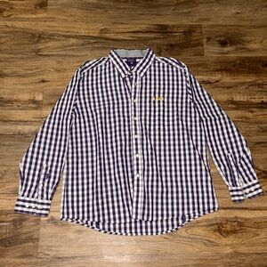 LSU Tigers Gingham Button-Down Shirt